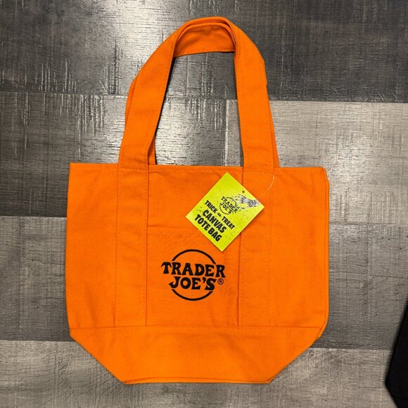 Trader Joes Mini Halloween Canvas Tote Bags Set of 4 - Picture 3 of 5